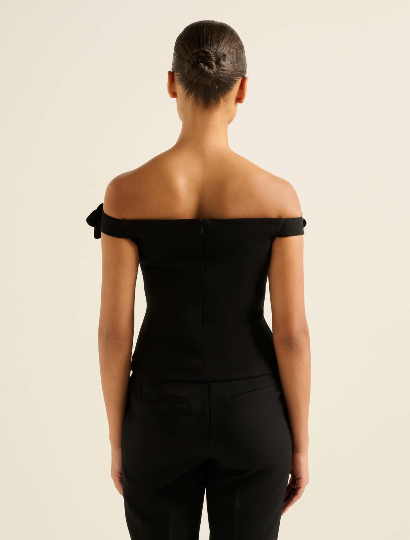 Faye Applique Bardot Black
