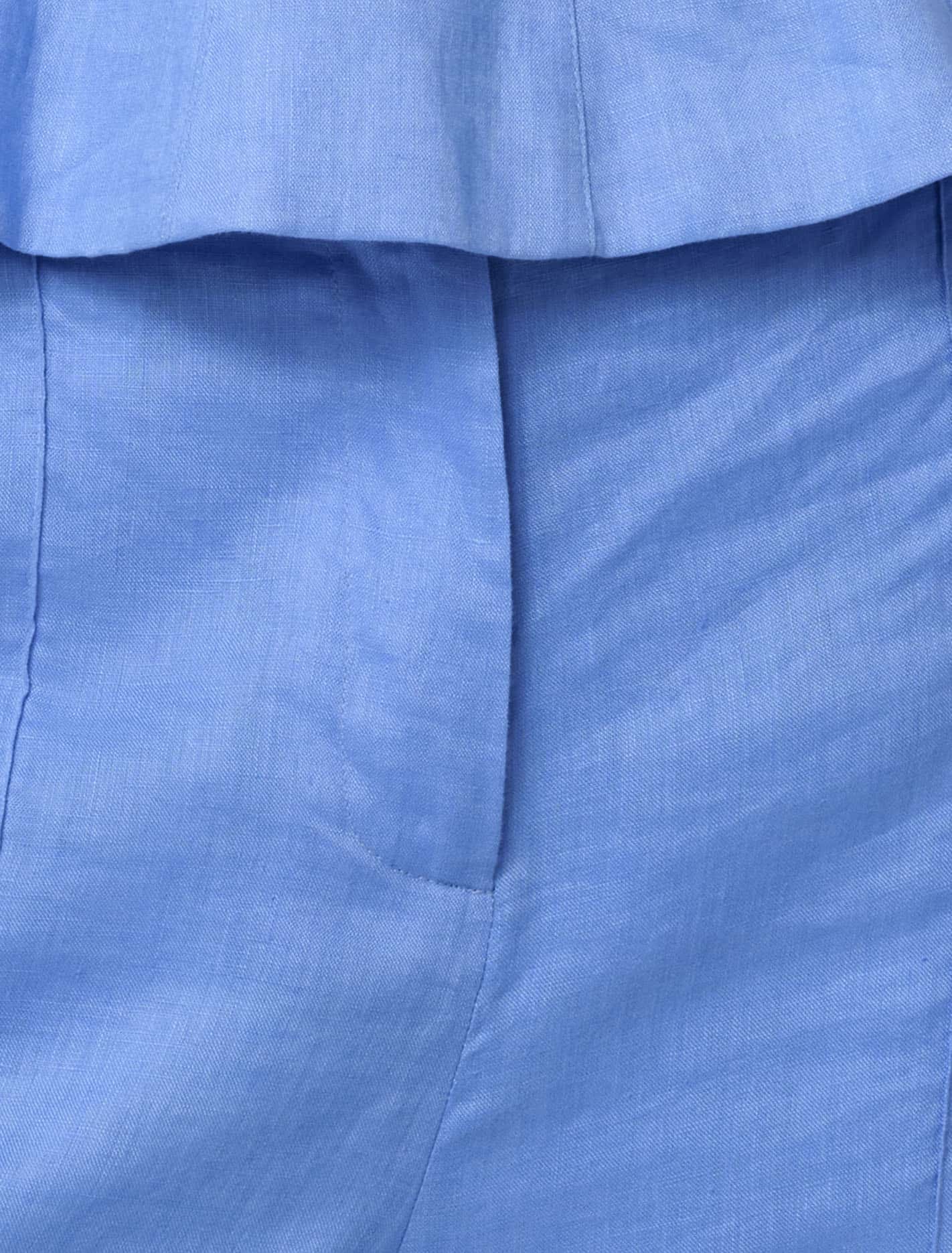 Penny Linen Wide Leg Pant Blue Lake Co-ord