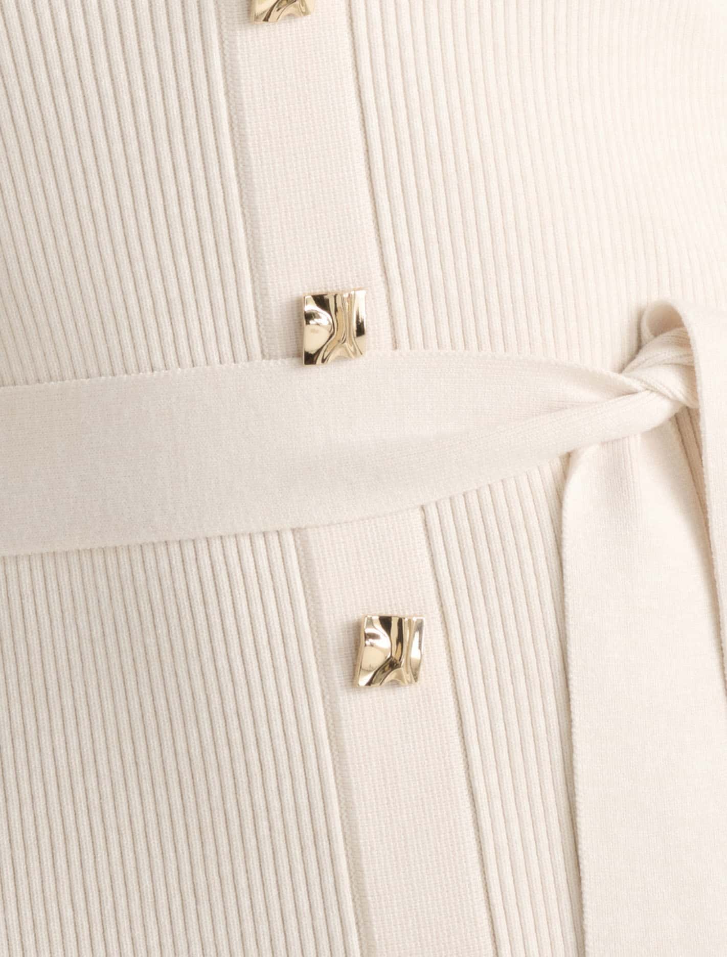 Leia Knit Midi Dress Cream
