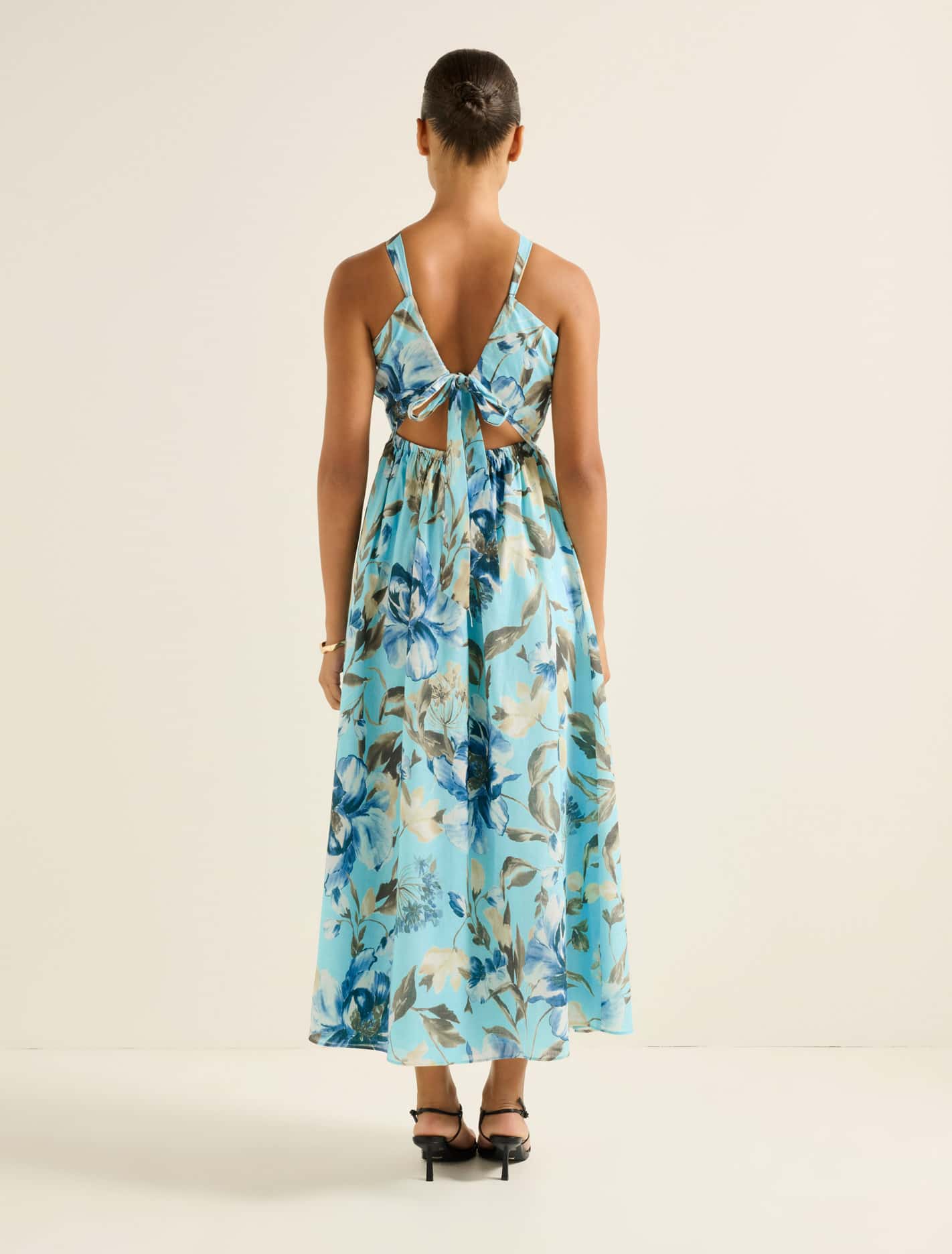 Dakota Printed Halter Midi Dress Lyell Floral