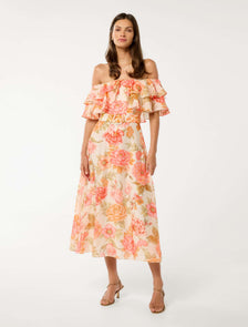 Jemima Ruffle Midi Paxton Floral