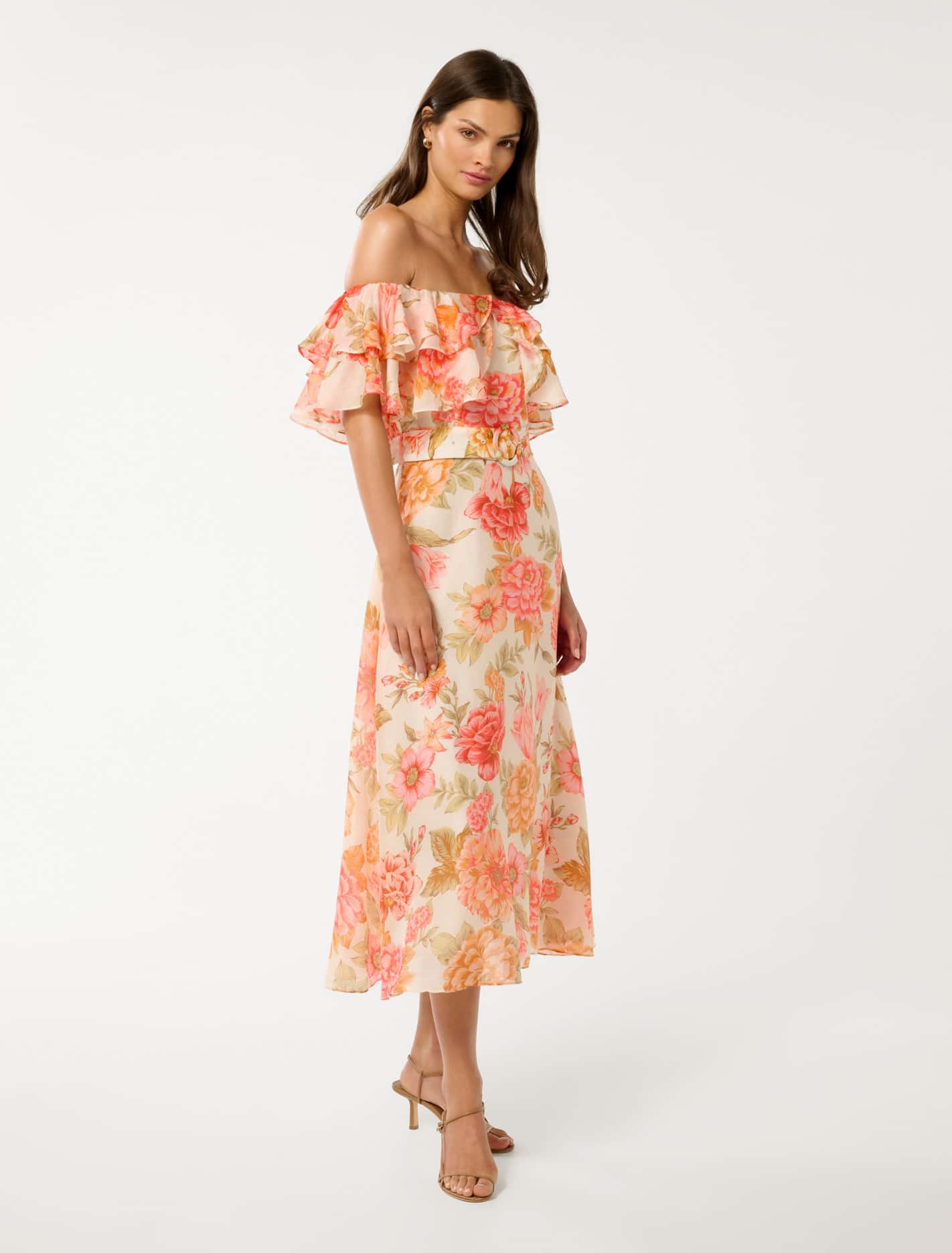 Jemima Ruffle Midi Paxton Floral