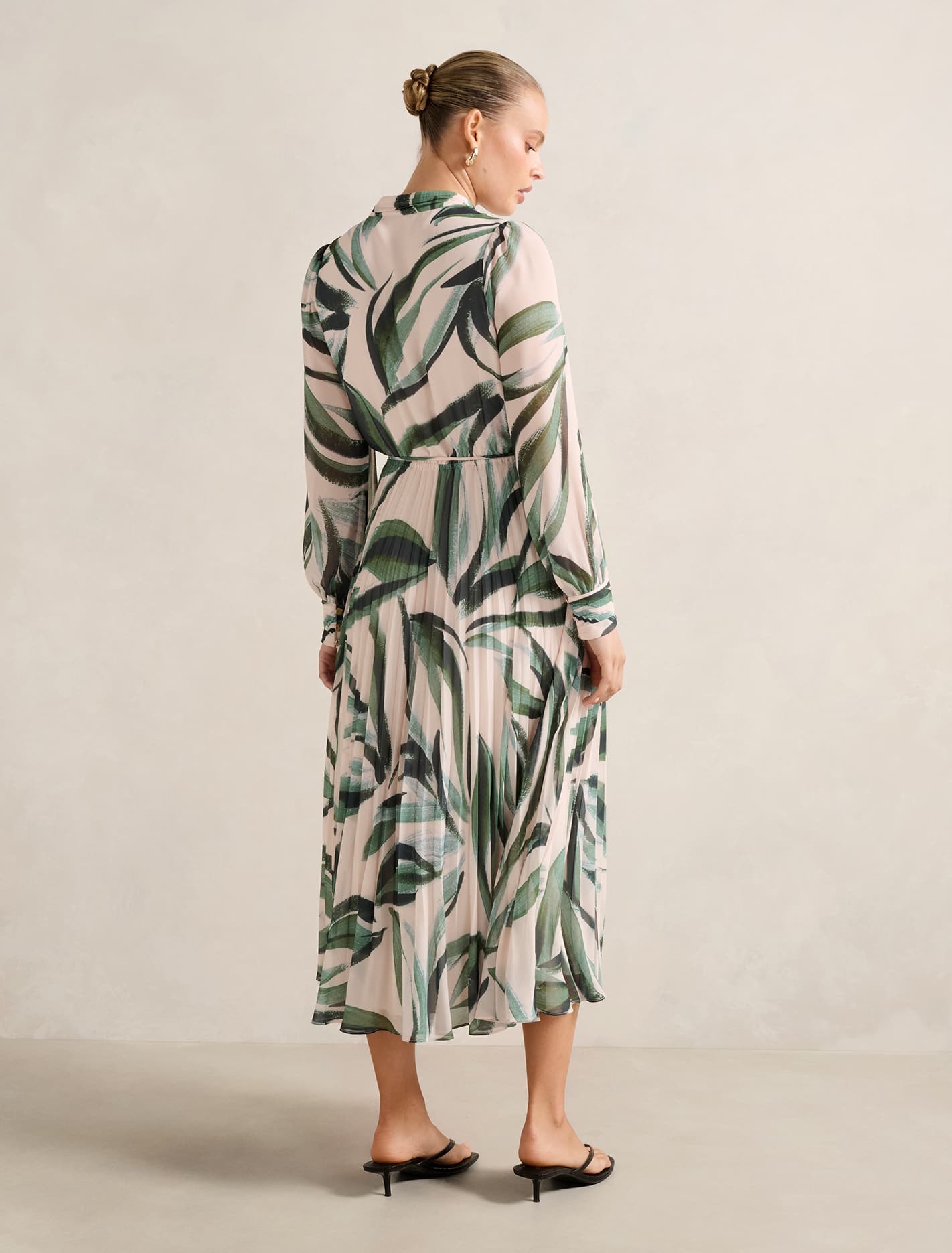 Annabel Button-Through Midi Dress Ionia Abstract
