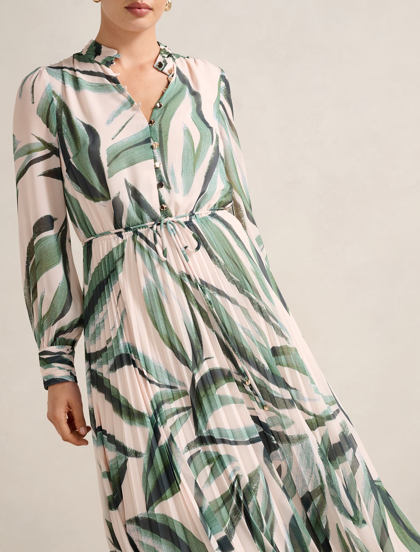 Annabel Button-Through Midi Dress Ionia Abstract