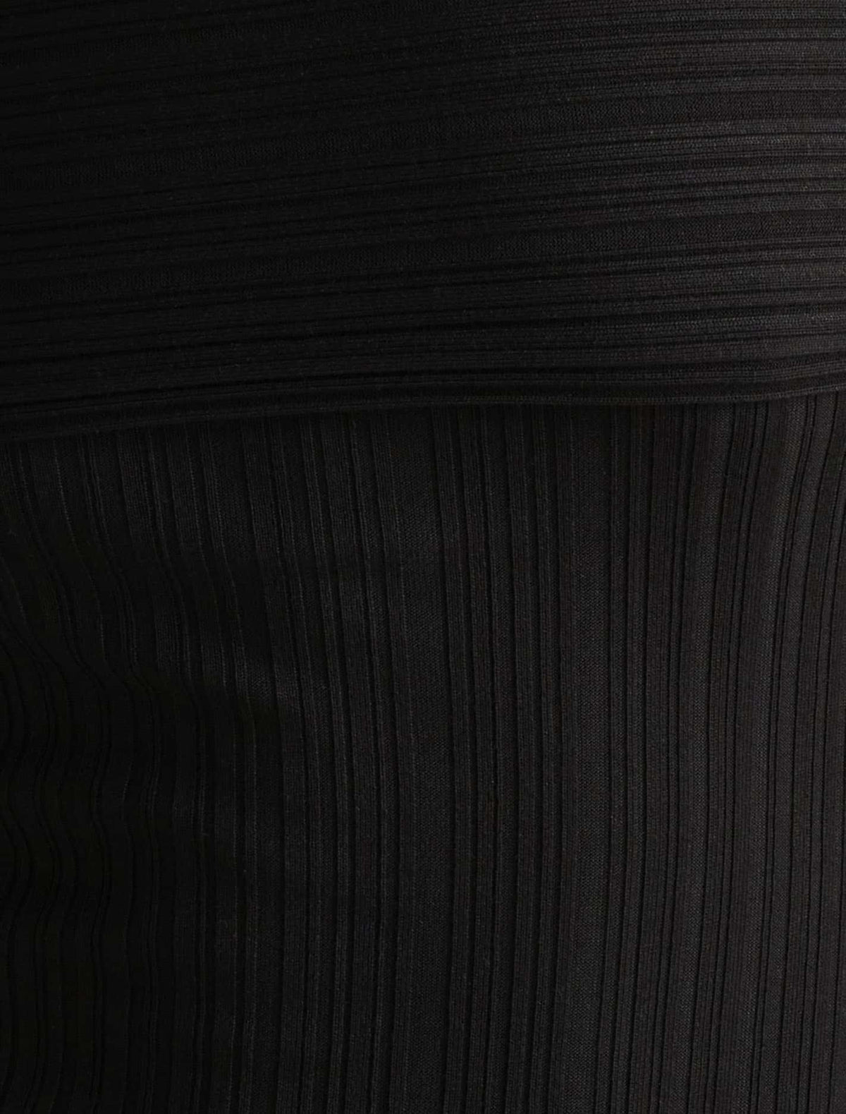 Sabrina Ribbed Bardot Top Black