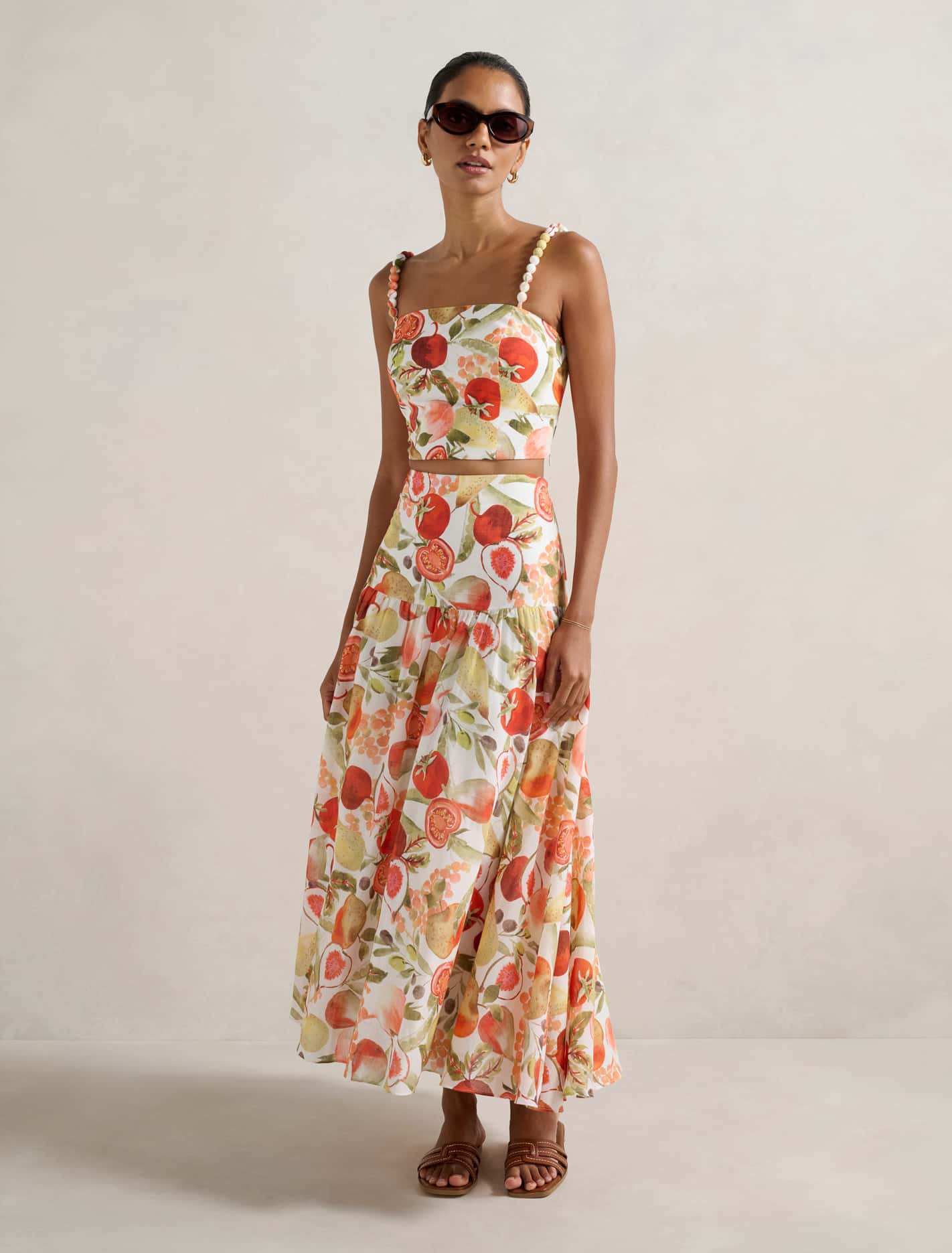 Flore Petite Printed Top Garden Co-ord