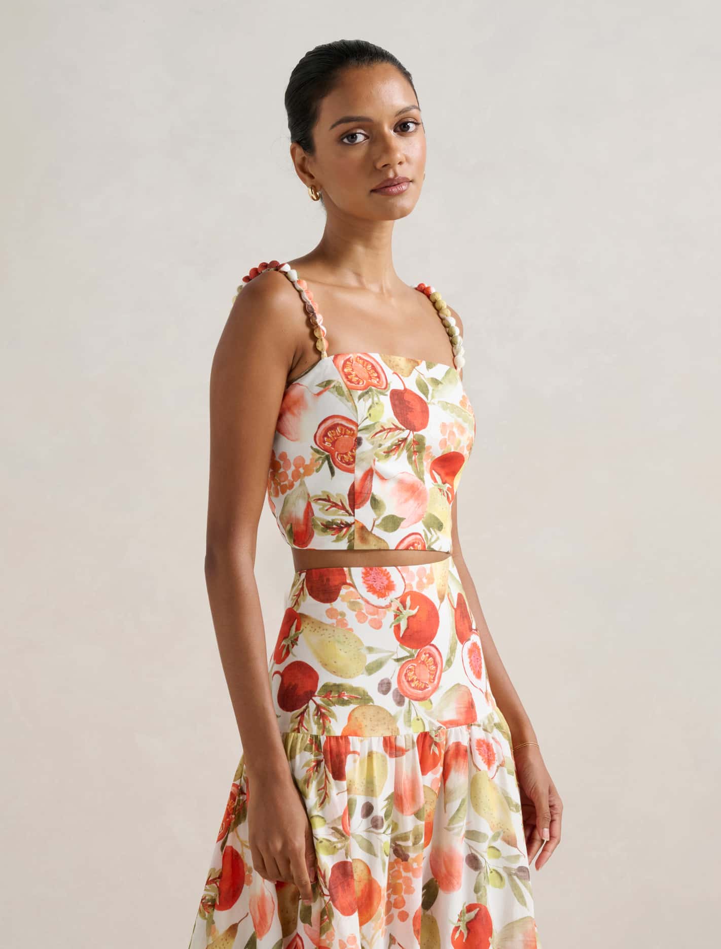 Flore Petite Printed Top Garden Co-ord