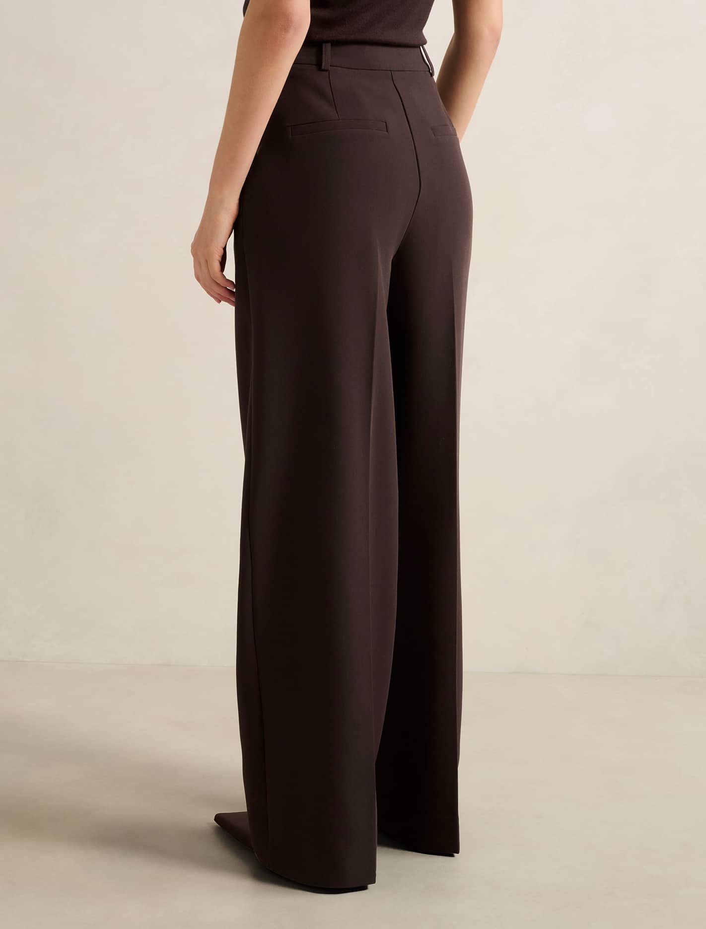 Briony Wide-Leg Pants Chocolate Set