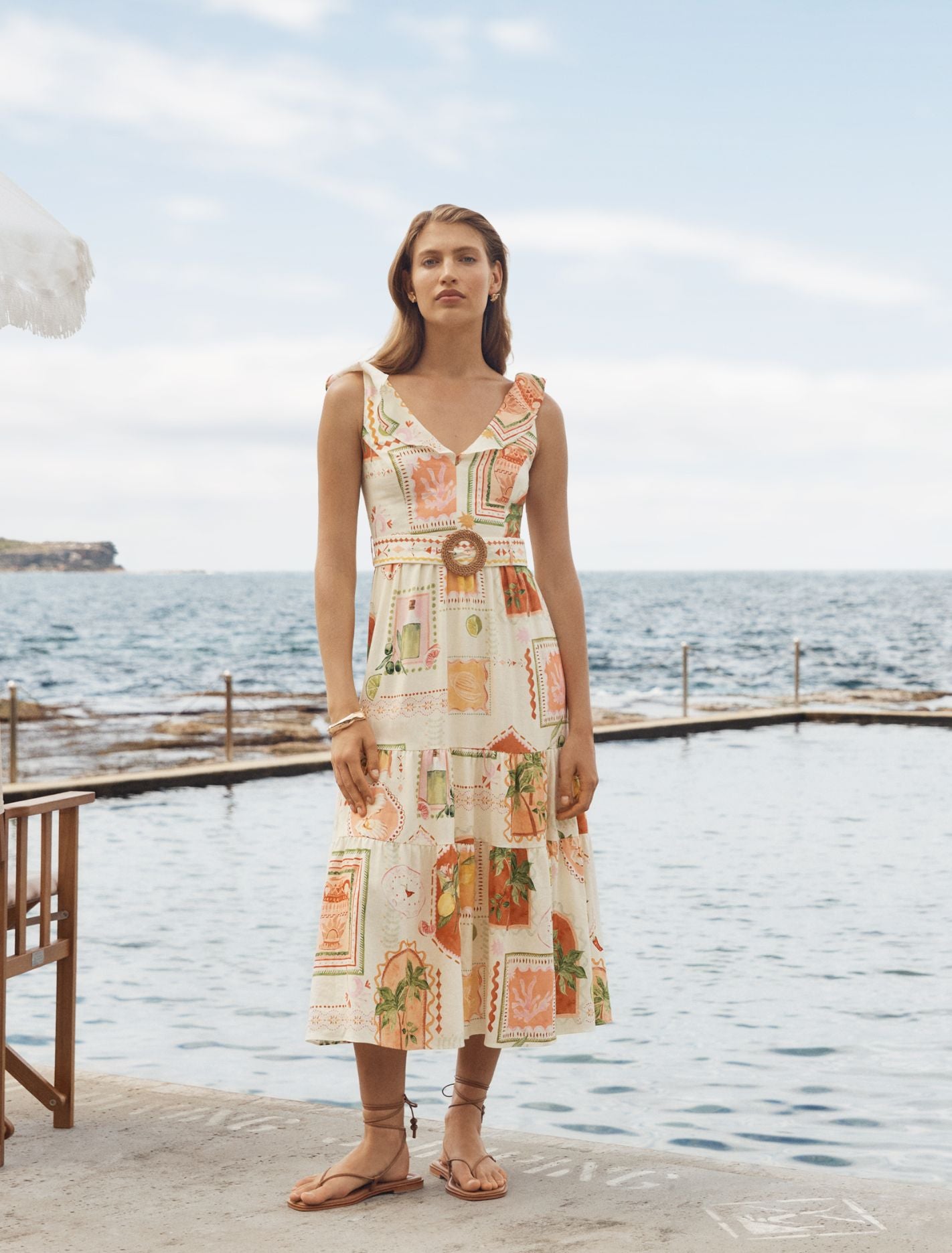 Layne Printed Midi Dress Almada Holiday