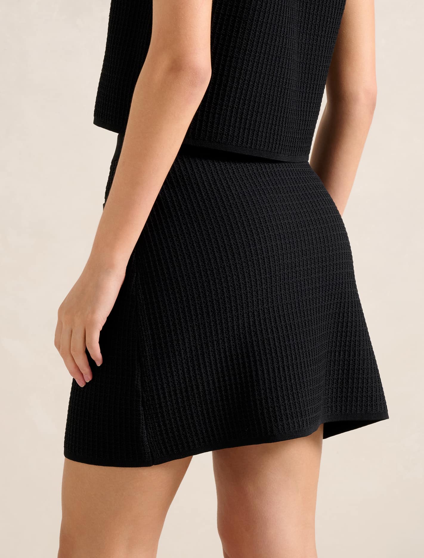 Elyse Knitted Skirt Black