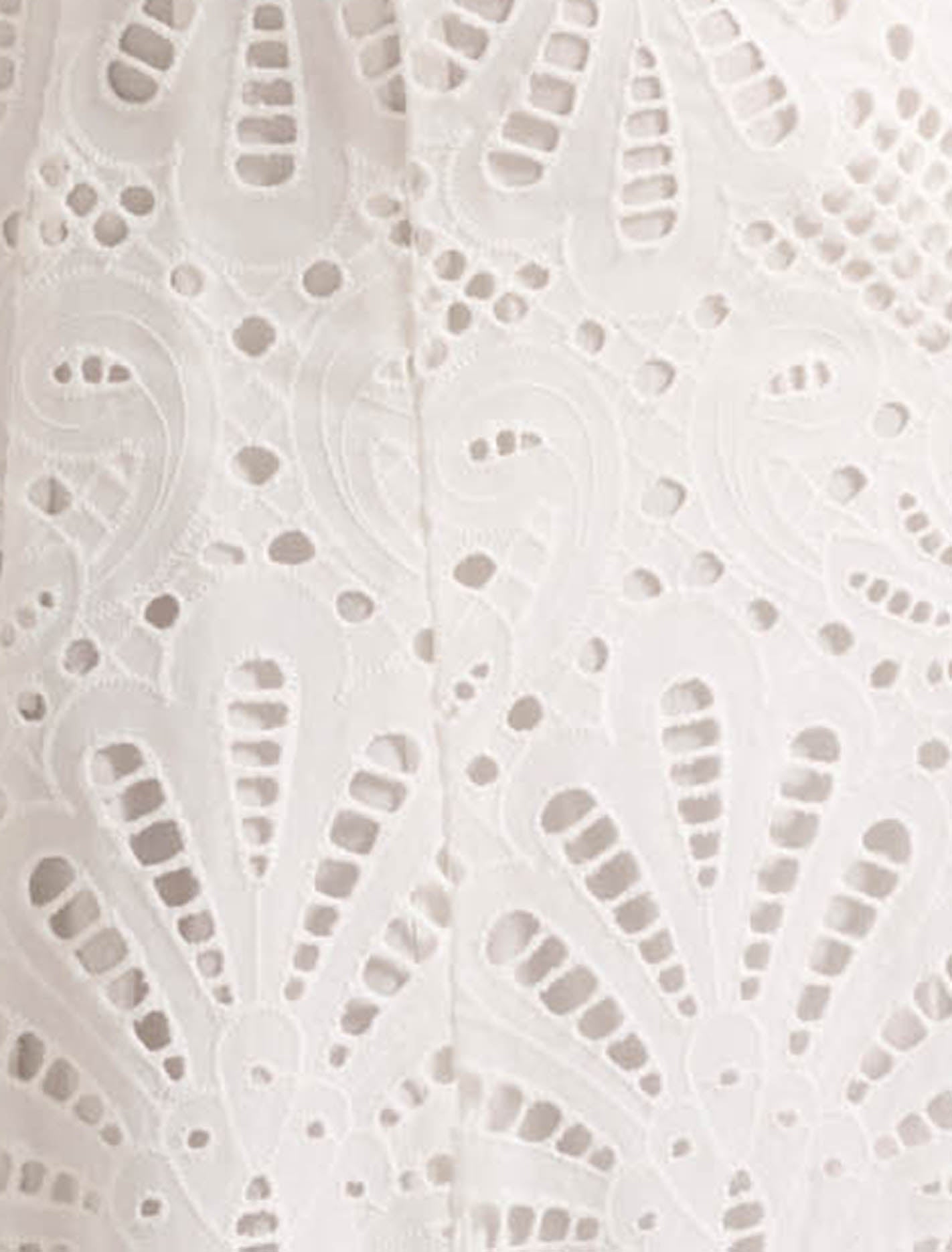 Molly Petite Embroidered Midi Dress Porcelain