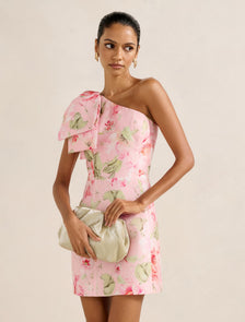 Darcy Petite One Shoulder Mini Coral Layla Botanic