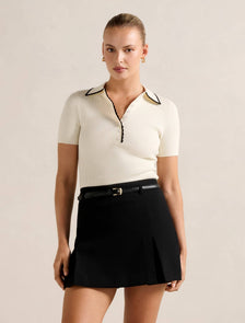 Reagan Contrast Trim Polo Mono