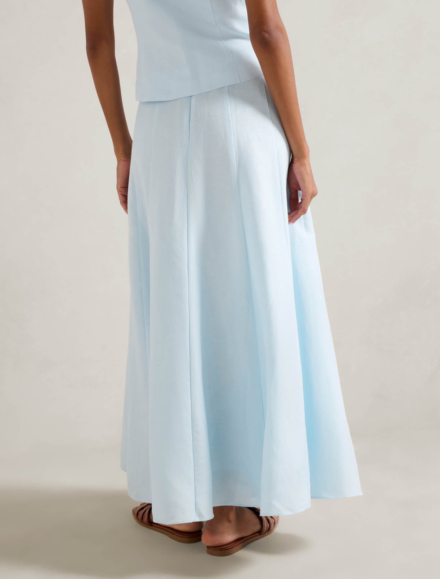 Georgina Petite Godet Skirt Ice Water Co-ord