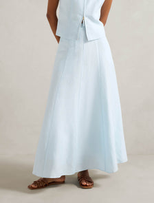 Georgina Petite Godet Skirt Ice Water Co-ord