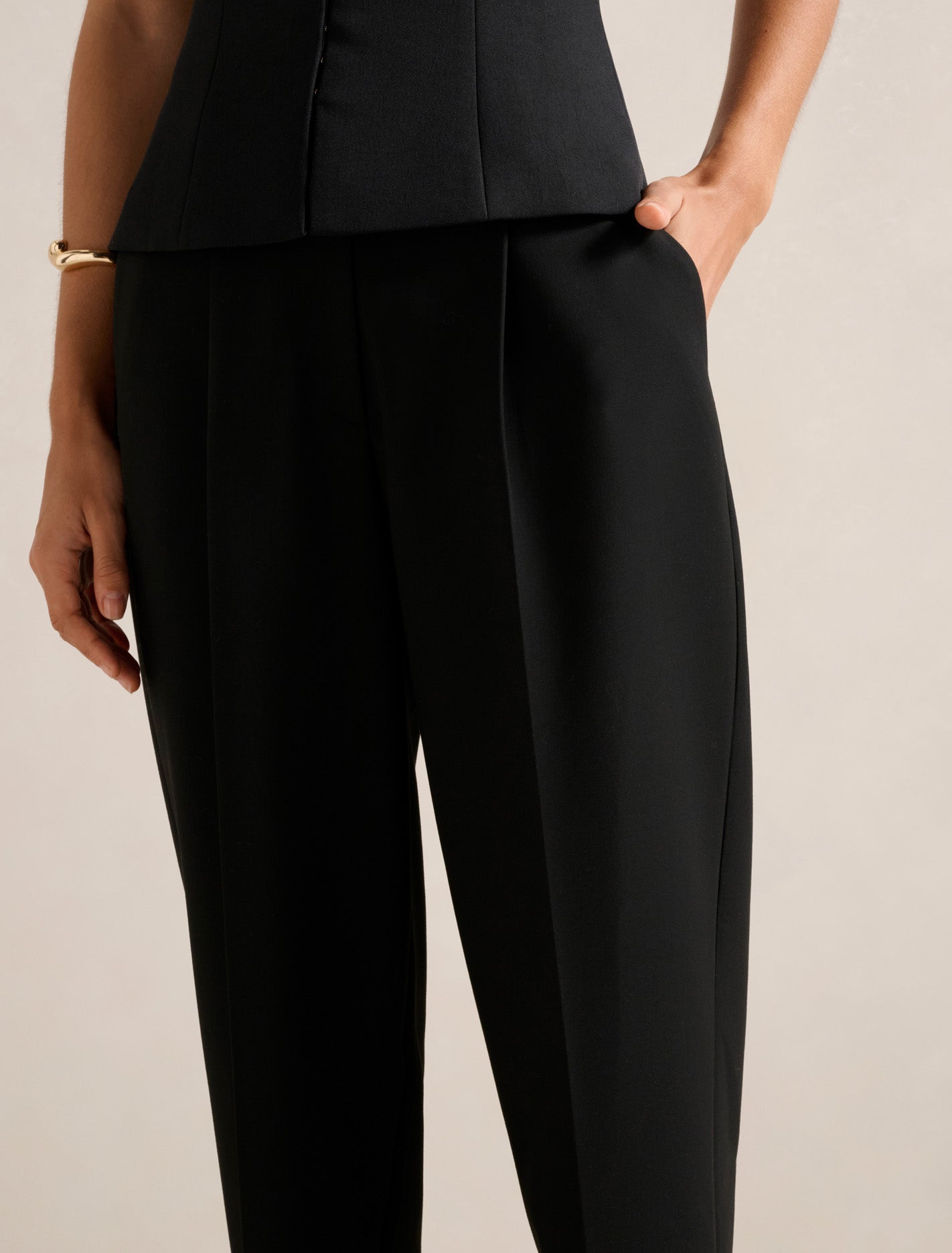 Felicity Barrel Leg Pants Black