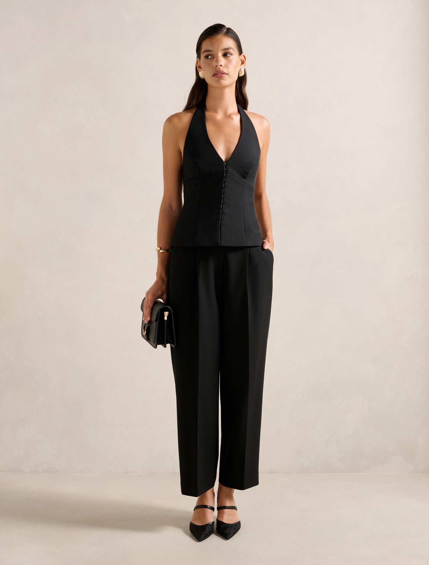 Felicity Barrel Leg Pants Black