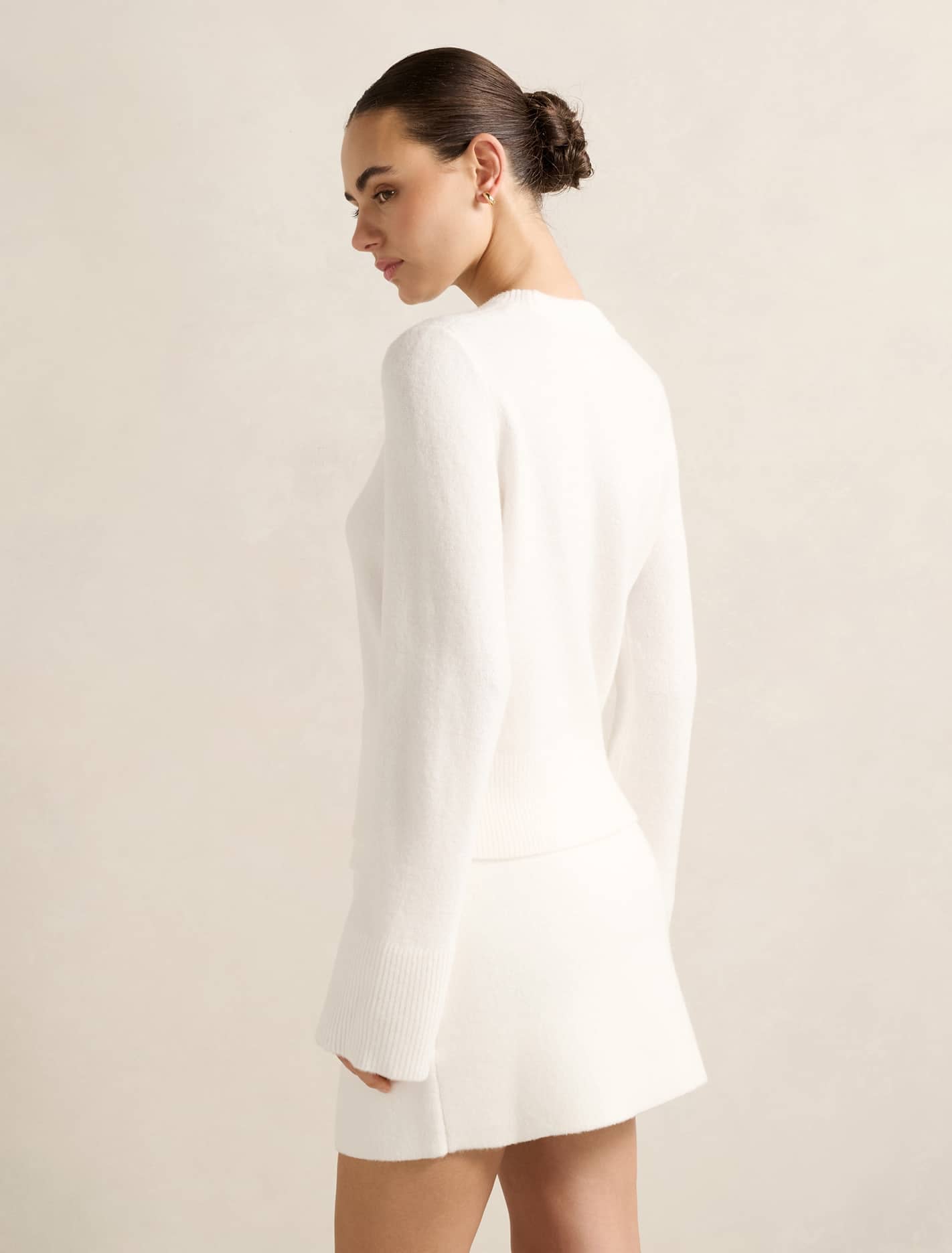Natalie Knit Sweater Co-Ord Porcelain