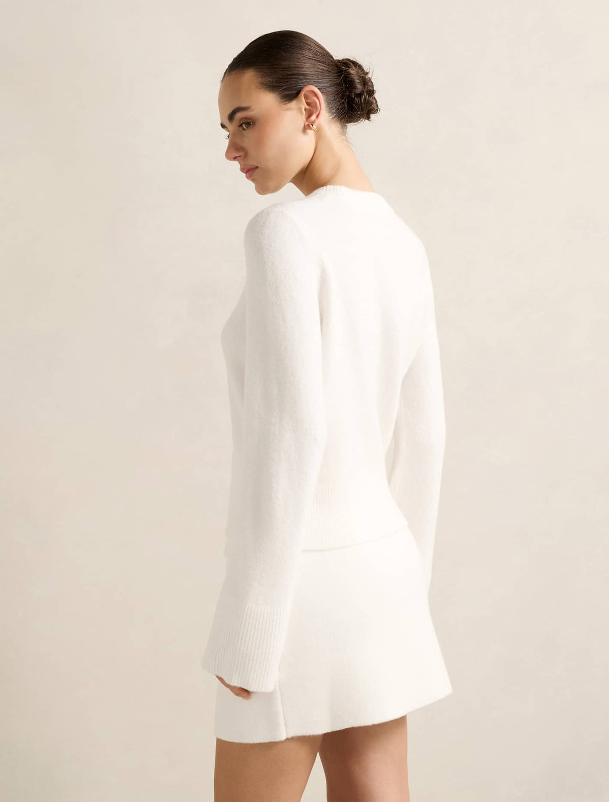 Natalie Knit Sweater Co-Ord Porcelain