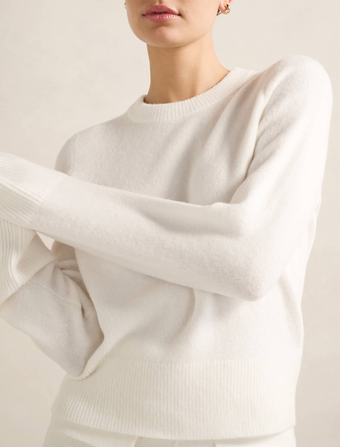 Natalie Knit Sweater Co-Ord Porcelain