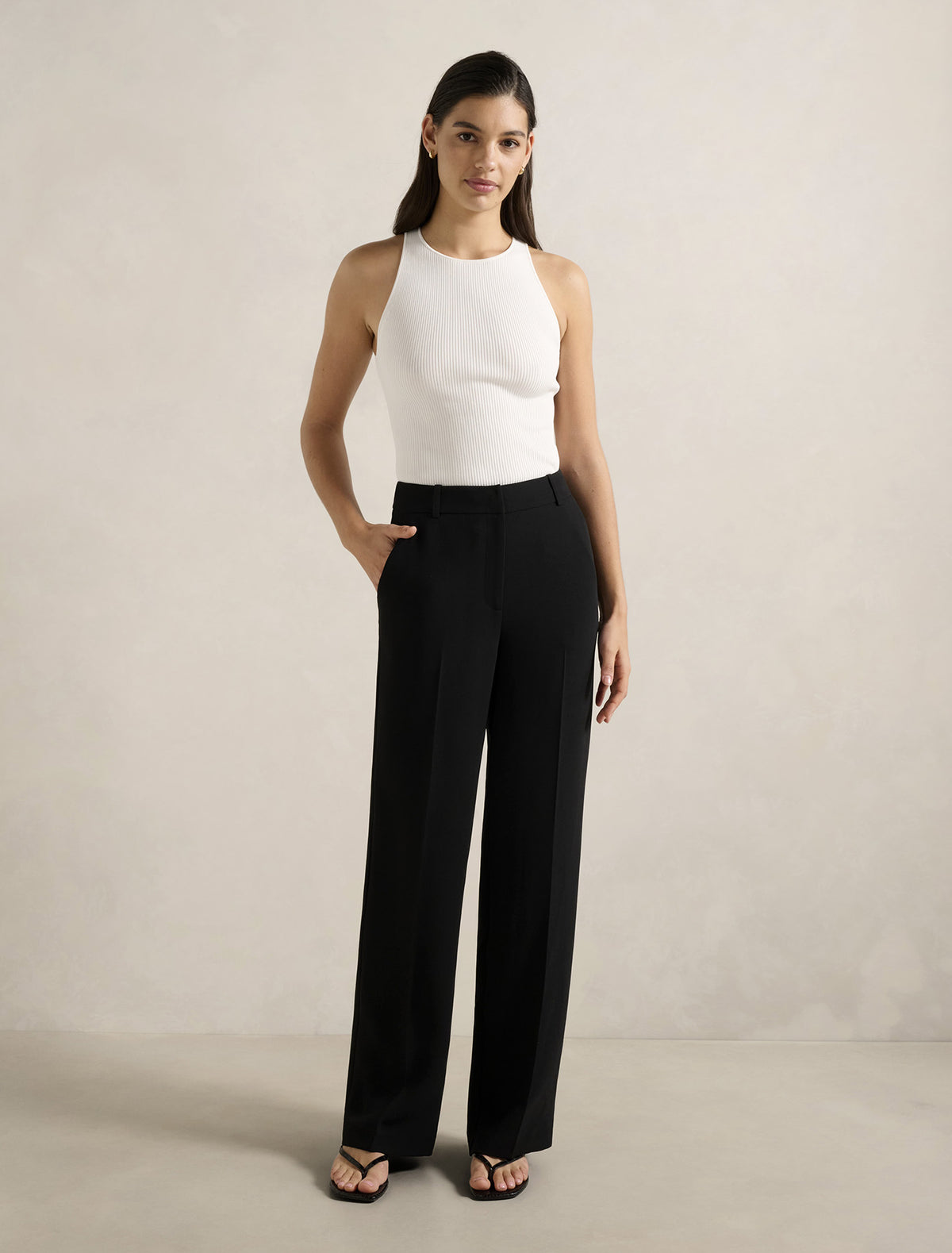 Dahlia Straight Leg Pant Black