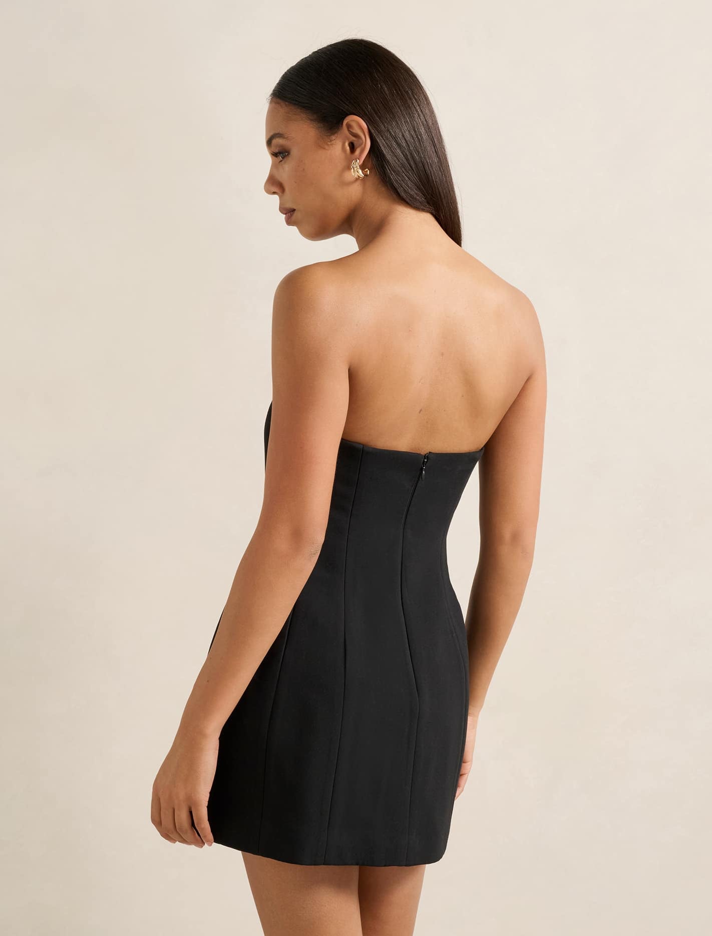 Tahlie Strapless Mini Dress Black