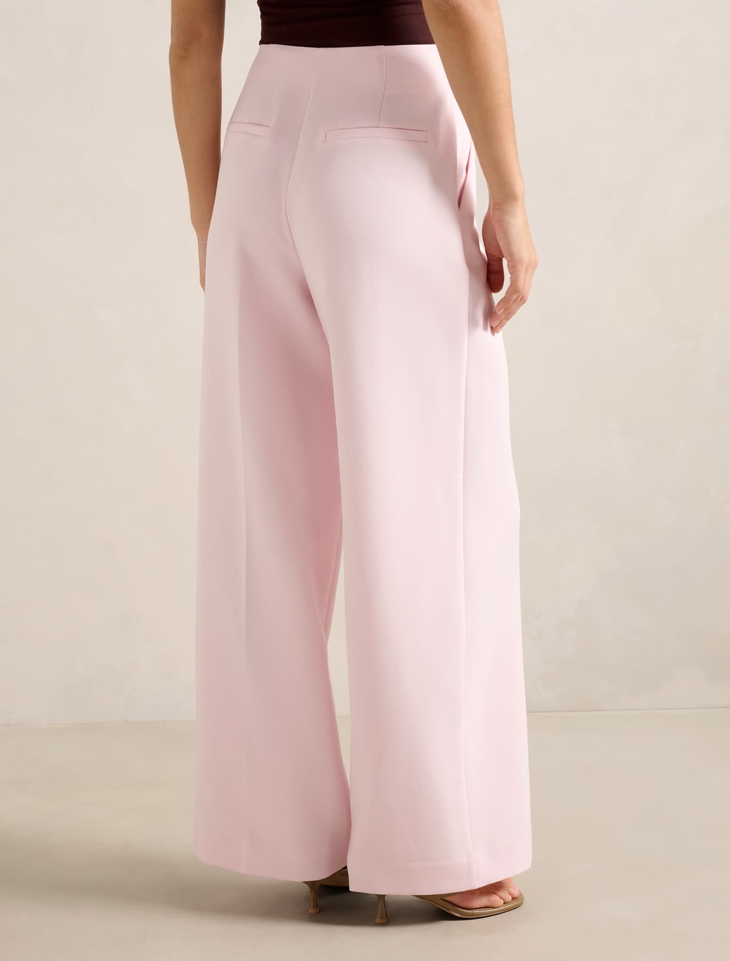 Lee Wide Leg Pants Cherry Blossom Suit