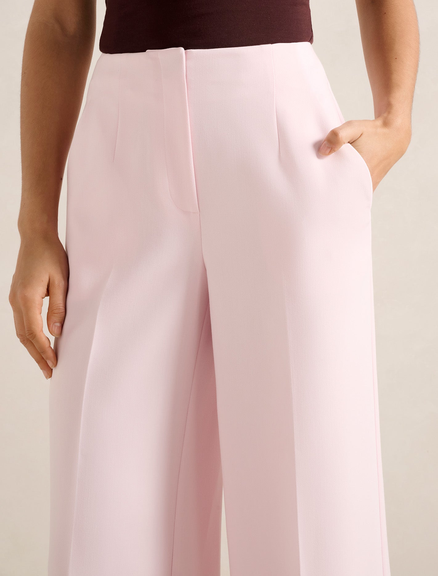 Lee Wide Leg Pants Cherry Blossom Suit