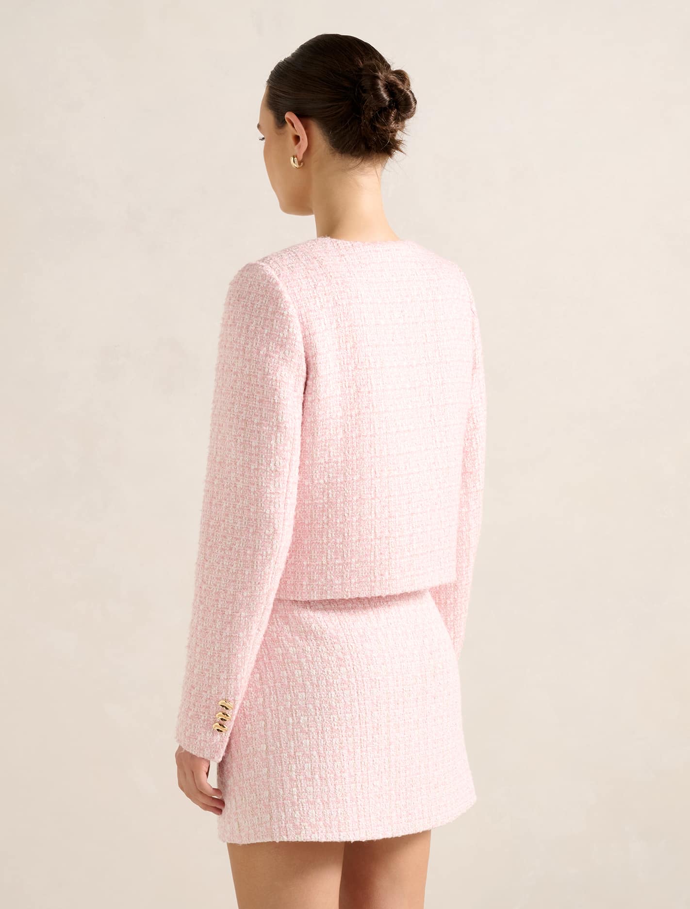 Lisa Boucle Jacket Pink Boucle Suit