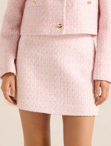 Lisa Boucle Mini Skirt Pink Boucle Suit