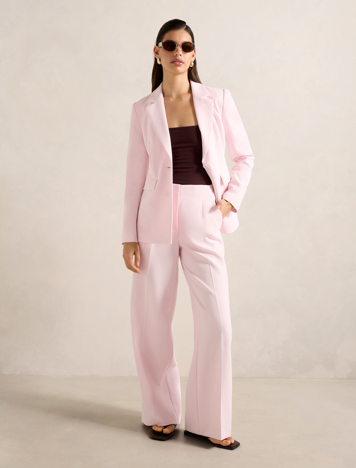 Haisley Nipped Waist Blazer Cherry Blossom Suit