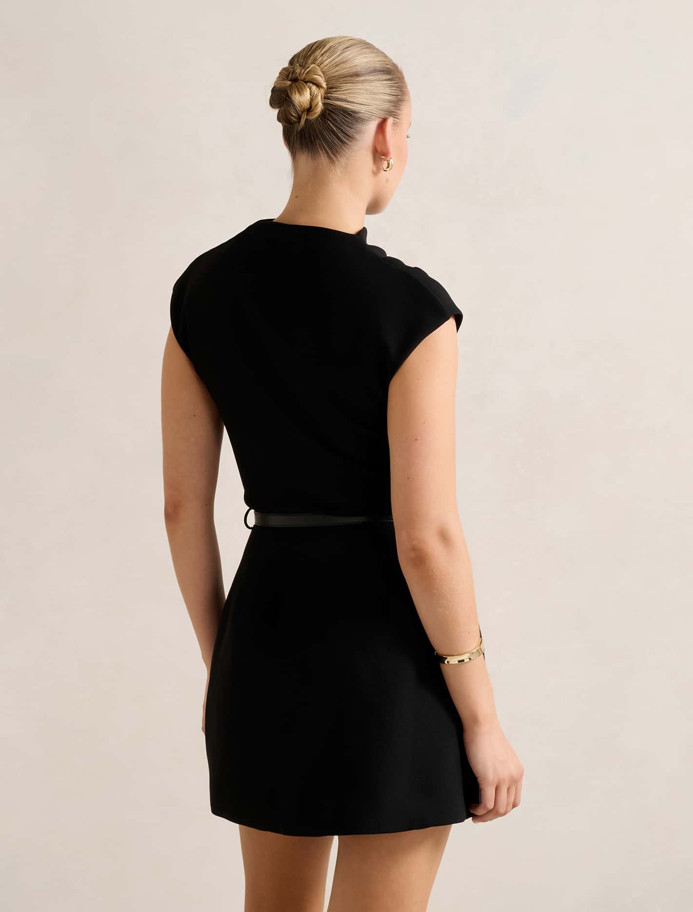 Natalie 2-In-1 Mini Dress Black