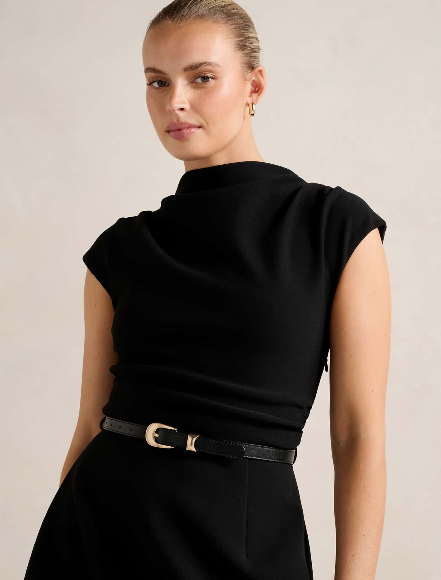 Natalie 2-In-1 Mini Dress Black