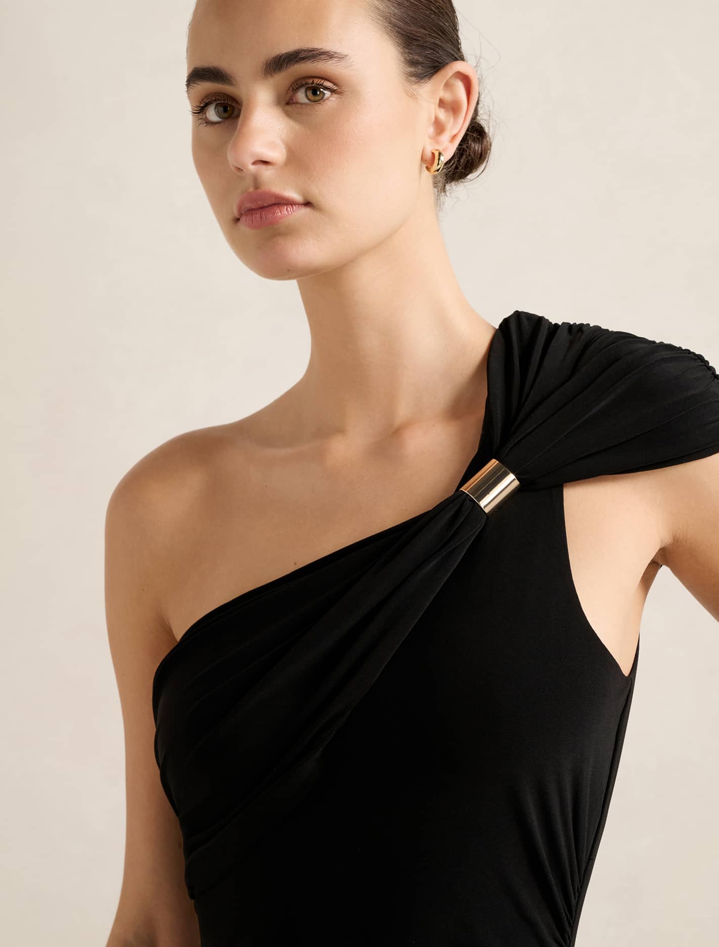 Robyn Hardwear One Shoulder Top Black