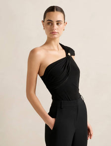 Robyn Hardwear One Shoulder Top Black