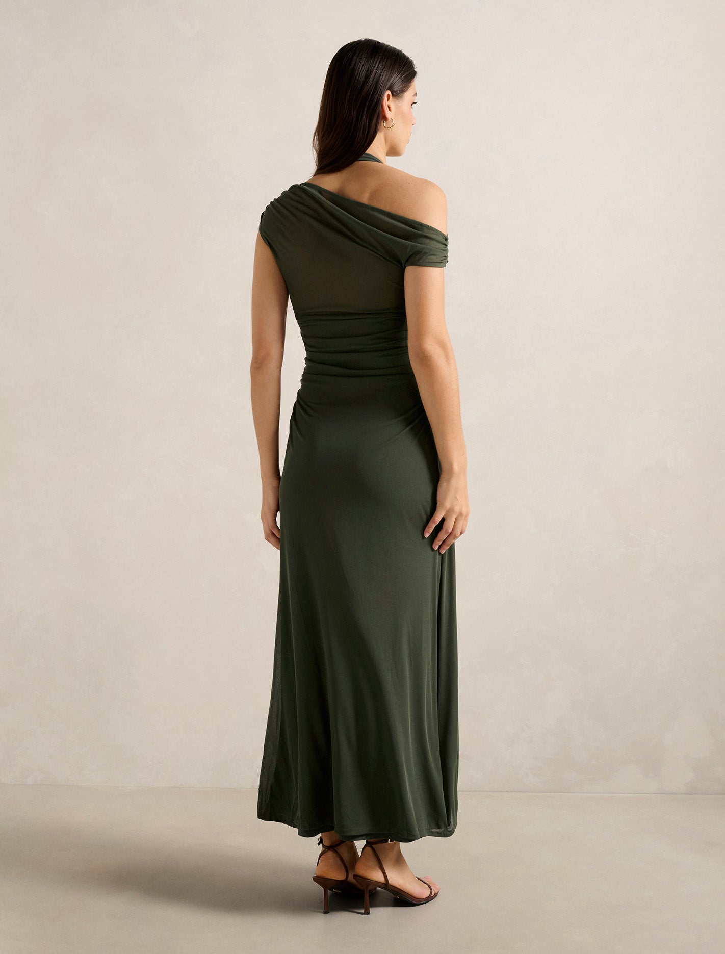 Brooklyn Layered Jersey Maxi Dress Thyme