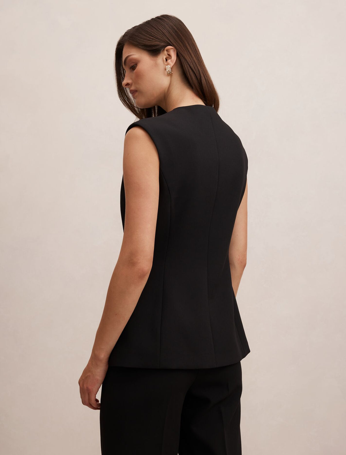 Myra Sleeveless Blazer Black