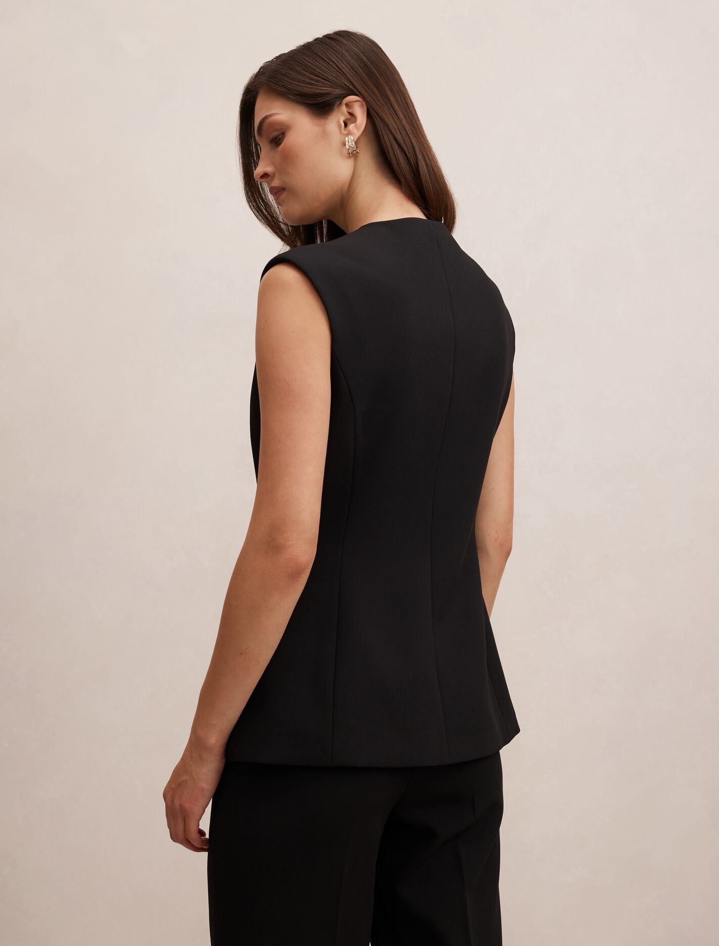 Myra Sleeveless Blazer Black