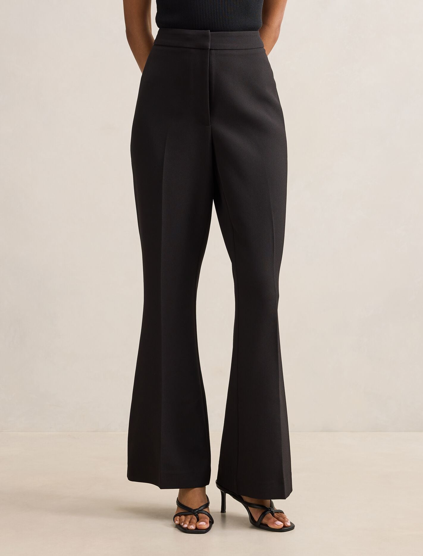 Faith Petite Flare Pant Black