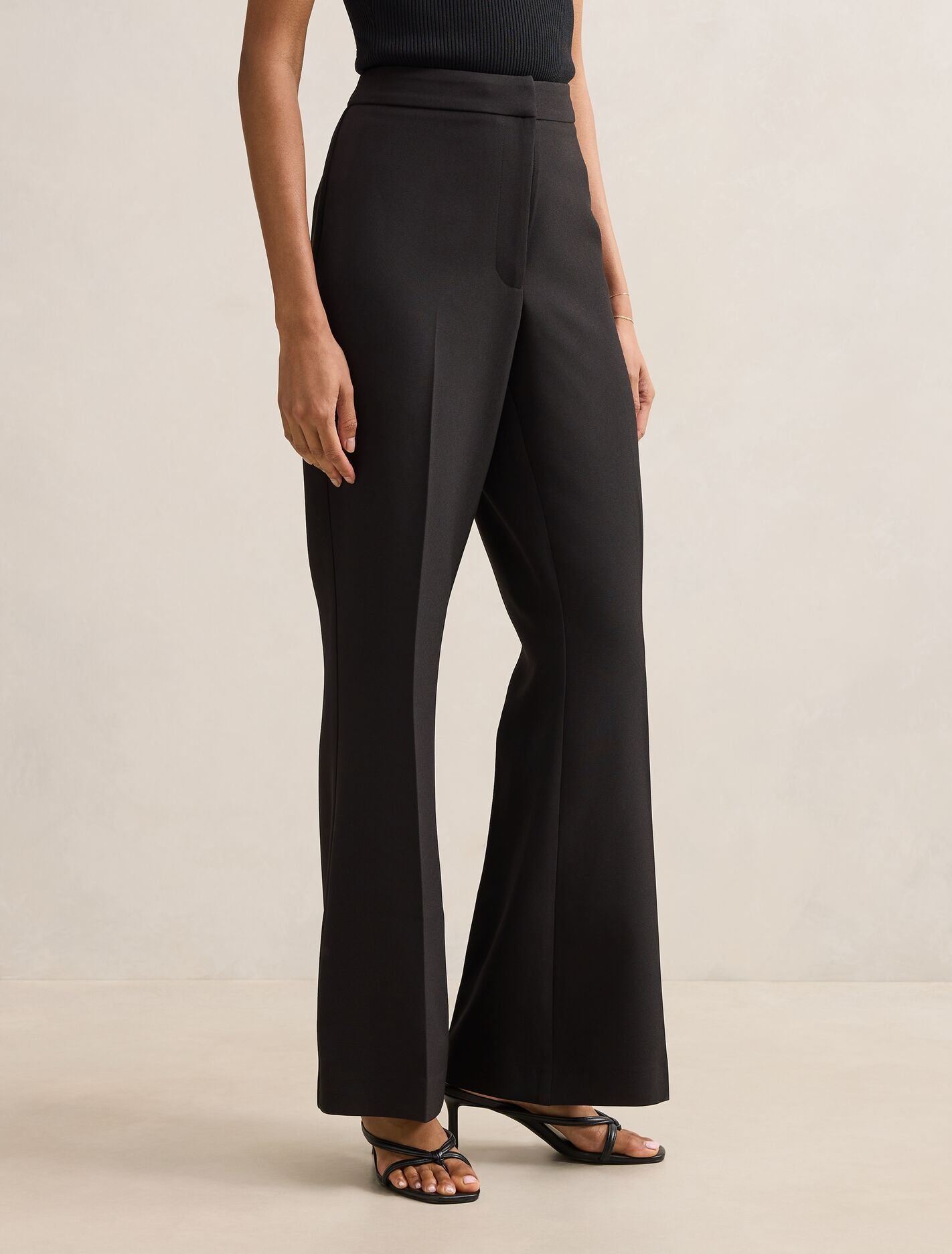 Faith Petite Flare Pant Black