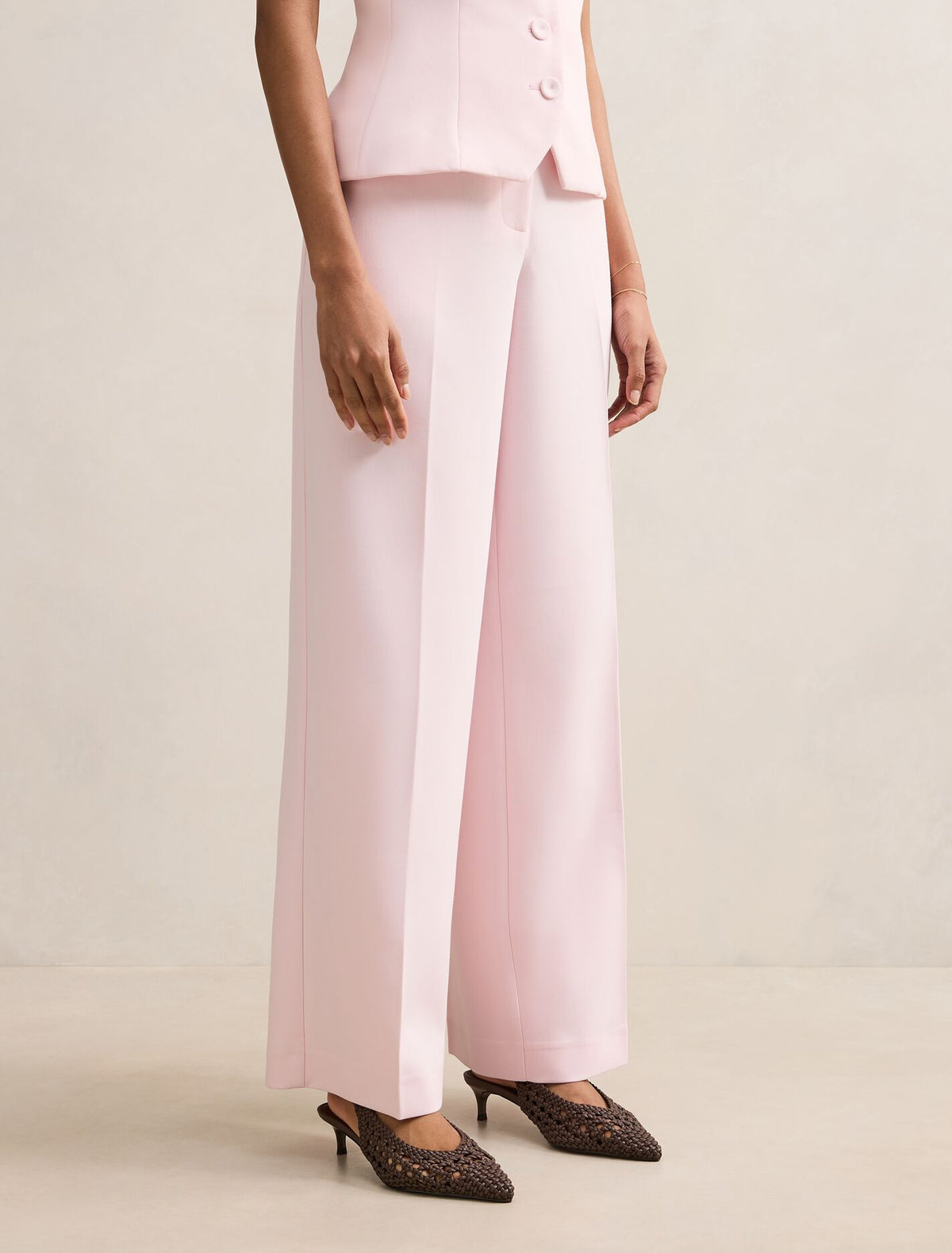 Veda Petite Wide Leg Pant Cherry Blossom Suit