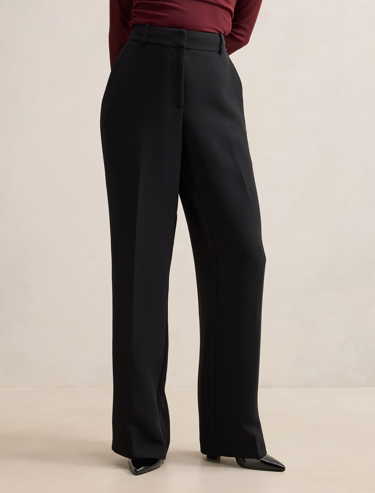 Dahlia Petite Straight Leg Pant Black