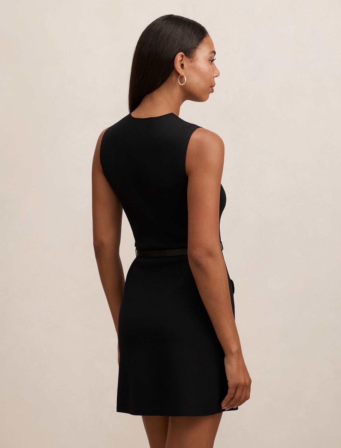 Miley Pocket Detail Knit Dress Black