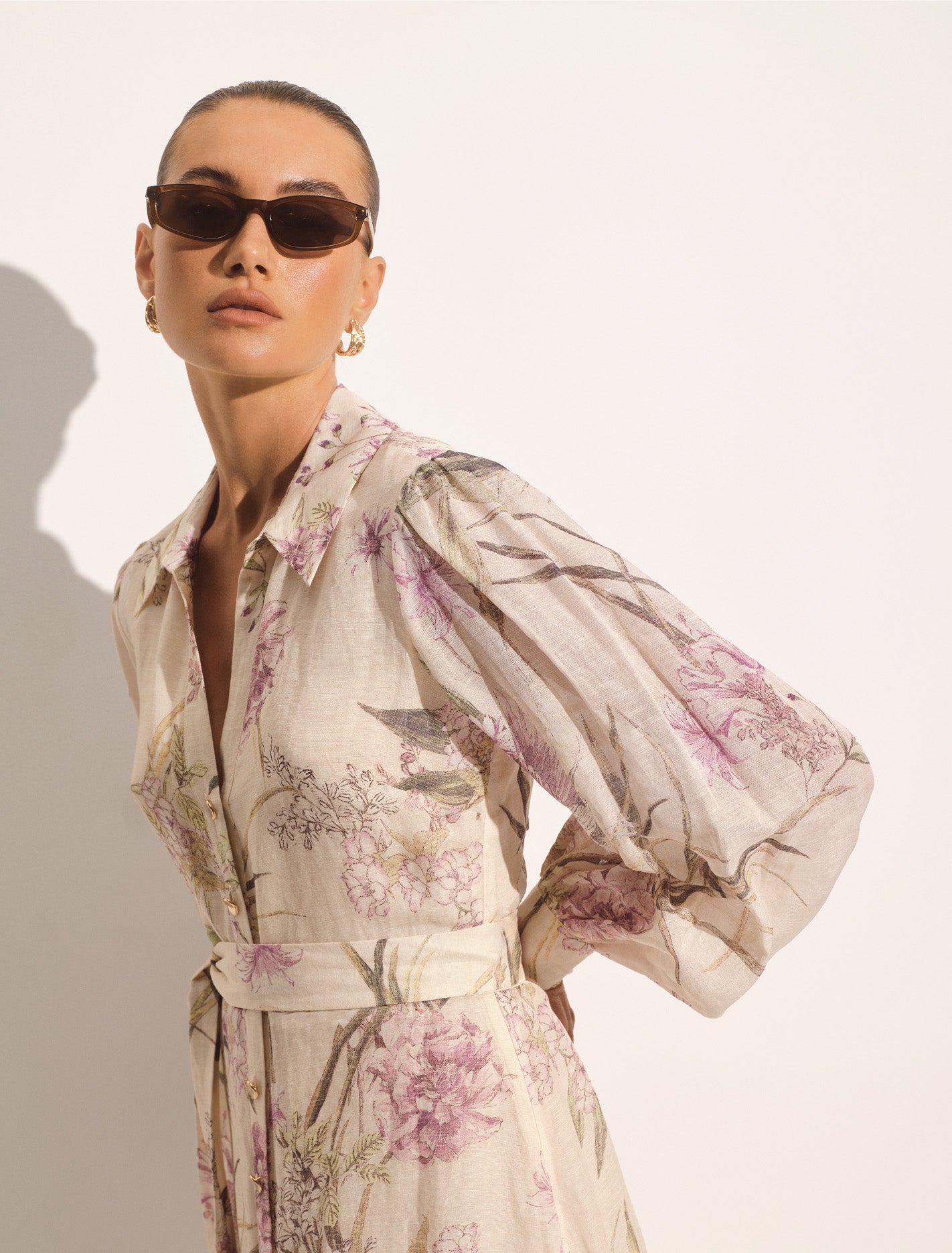 Hazel Shirt Midi Dress Petalbrook Floral