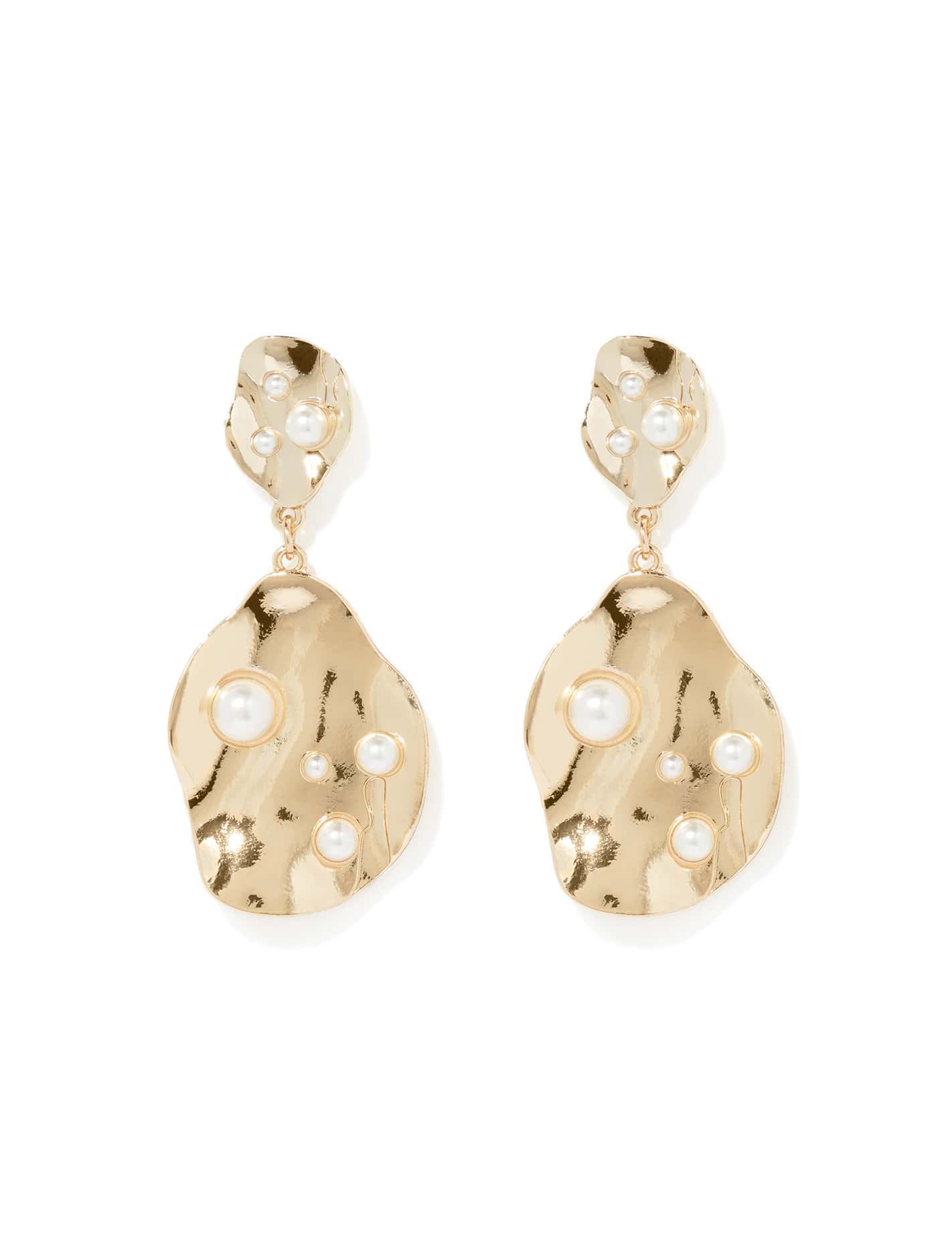 Signature Jenifer Textured Pearl Disc Earring
