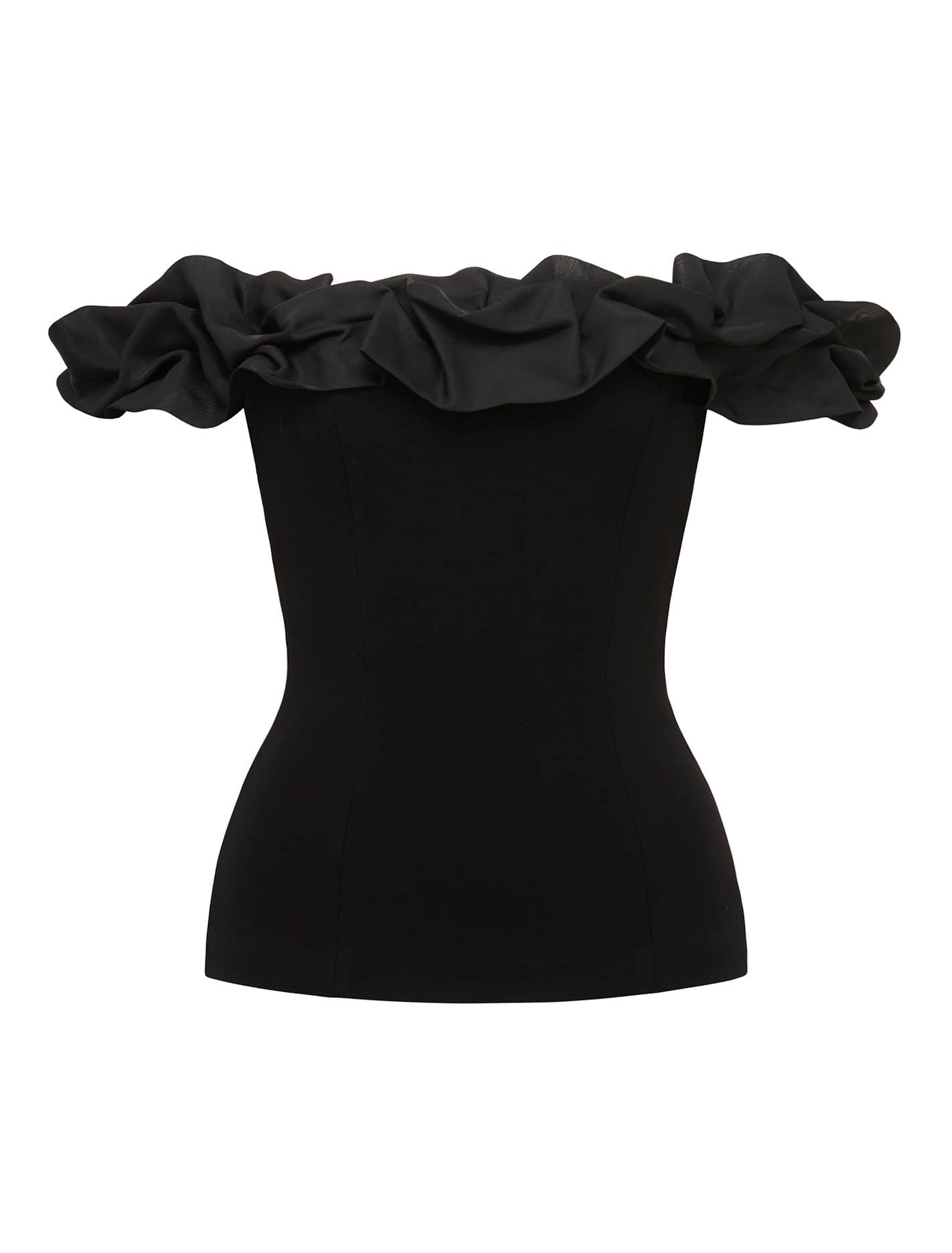 Stephanie Ruffle Crepe Bustier