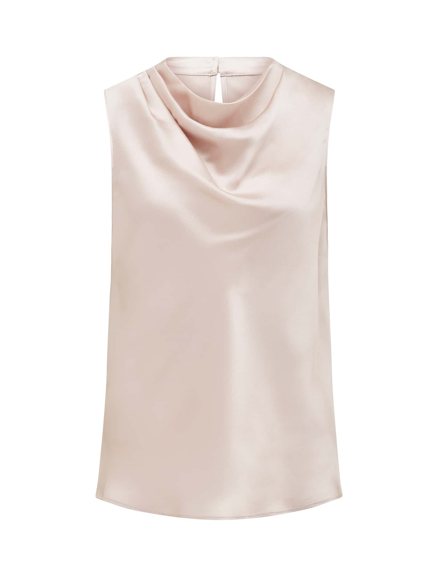 Sallie Petite Satin Cowl tank