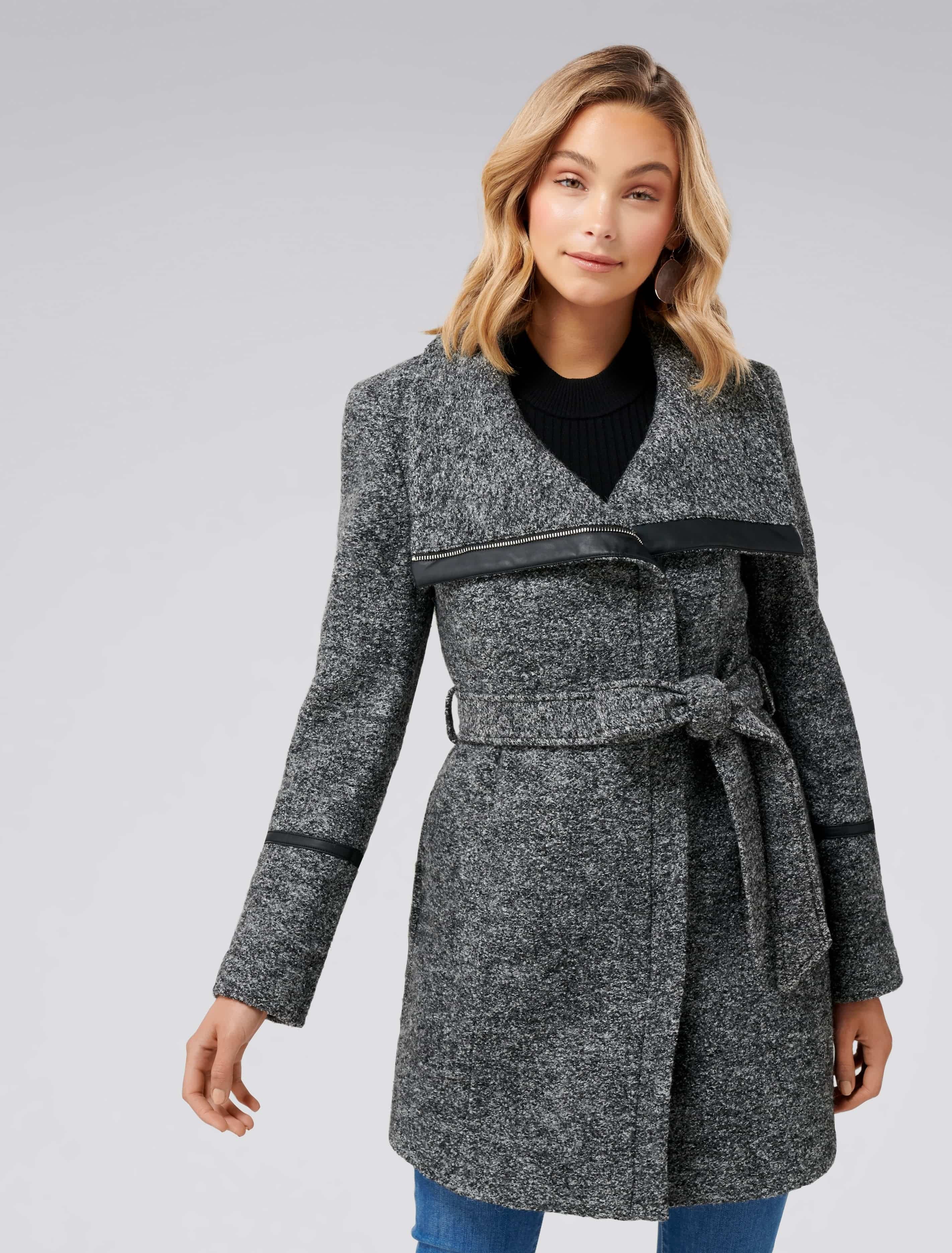 Salt and pepper overcoat on sale