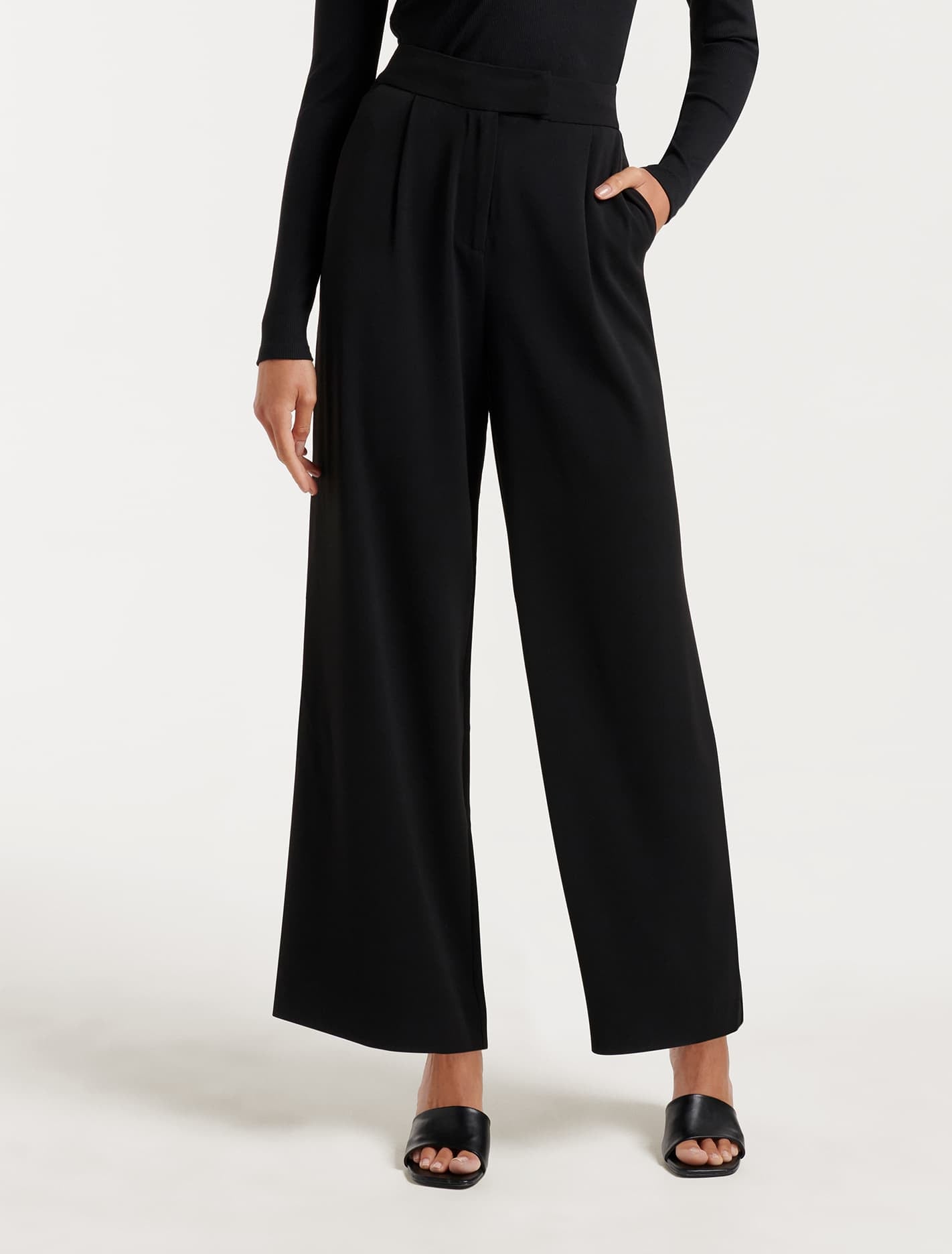 Nylah High Waisted Wide Leg Pants - Women's Fashion