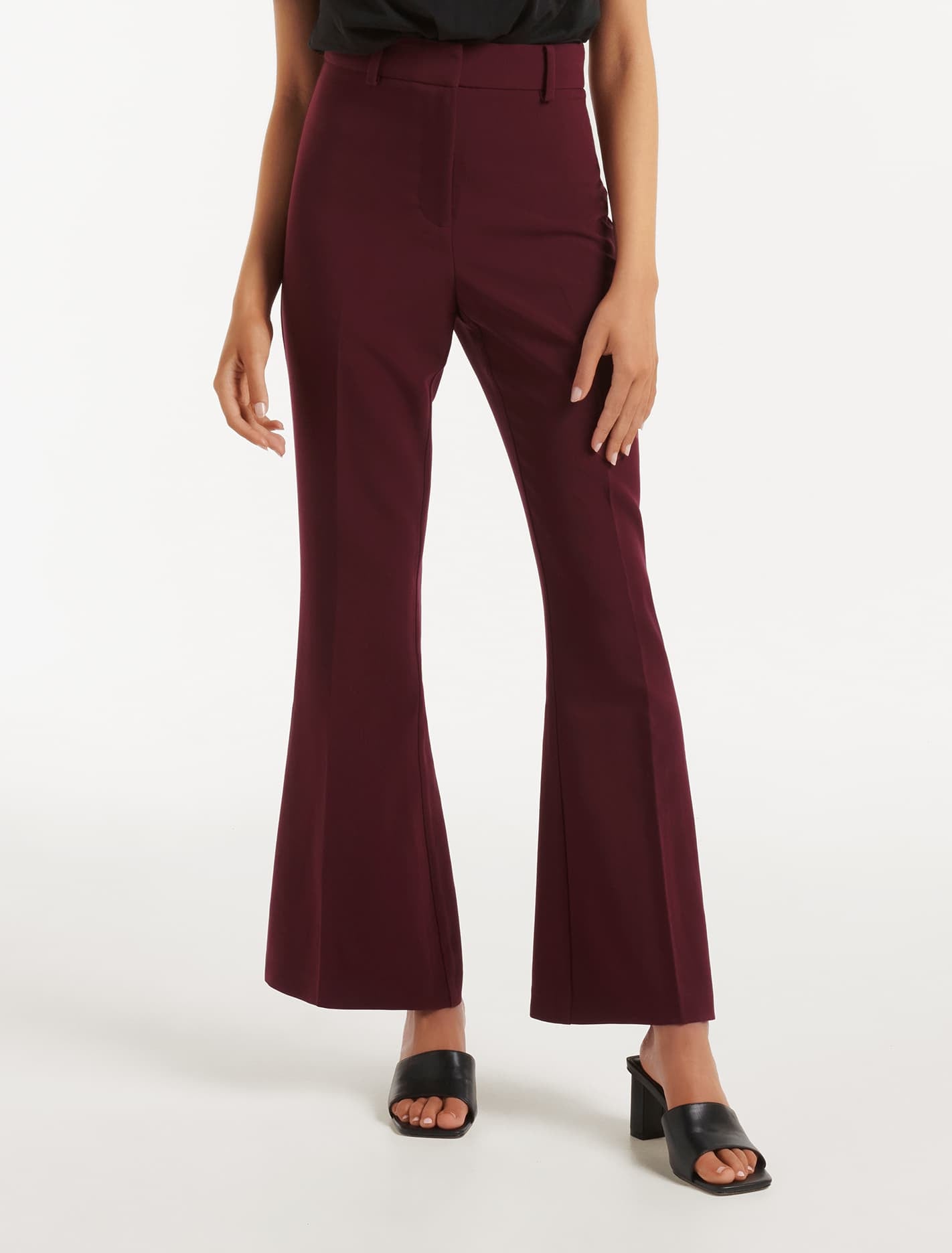 Ever New Florence Petite Flare Pants - Merlot